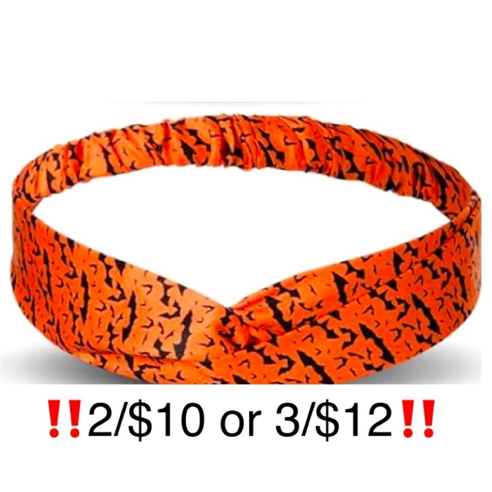 Orange and Black Halloween Bat Headband
